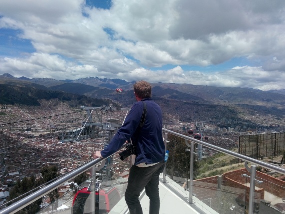 Thomas på toppen av La Paz
