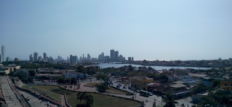 Panorama av Cartagena, tatt fra fortet