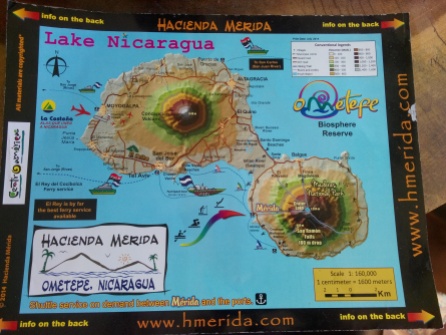 Kart over Ometepe